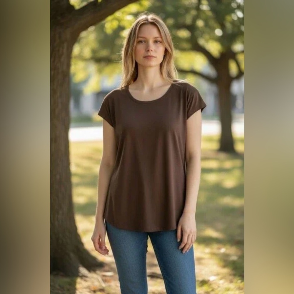 Chico’s Stella Boat Top SS - Espresso -Size 1 (M)